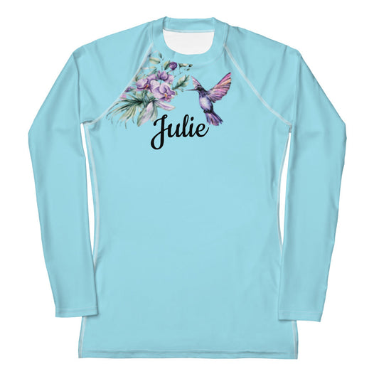Rashguard - Women's Rash Guard - Humming Bird Design No. 4