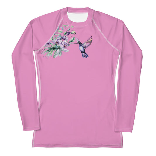 Rashguard - Hummingbird Design No. 4 Women's Rash Guard