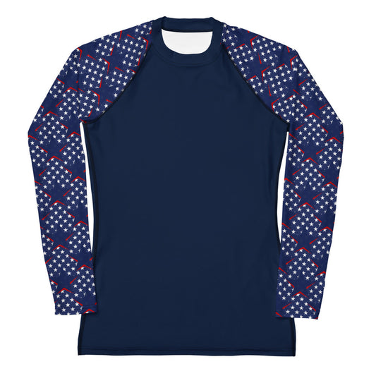 Rashguard Women's Rash Guard dark blue with stars