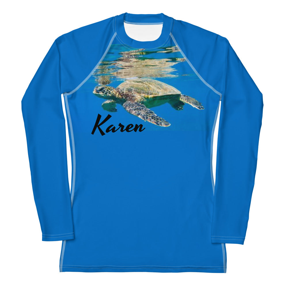 Rashguard - Turtle Design No. 4 Women's Rash Guard