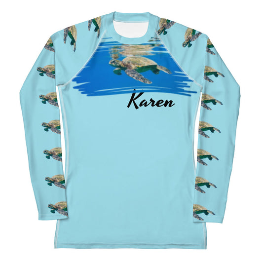 Rashguard - Turtle  Design No. 5 Women's Rashguard