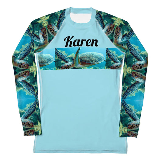 Rashguard - Turtle Design No. 2 Women's Rash Guard