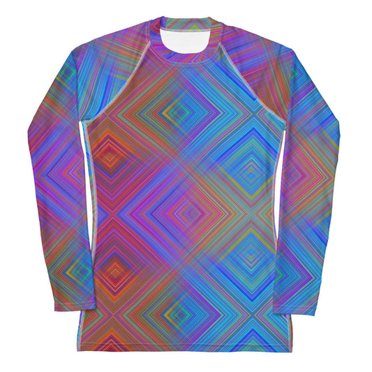 Women's Rash Guard Design No. 102 multicolored lines