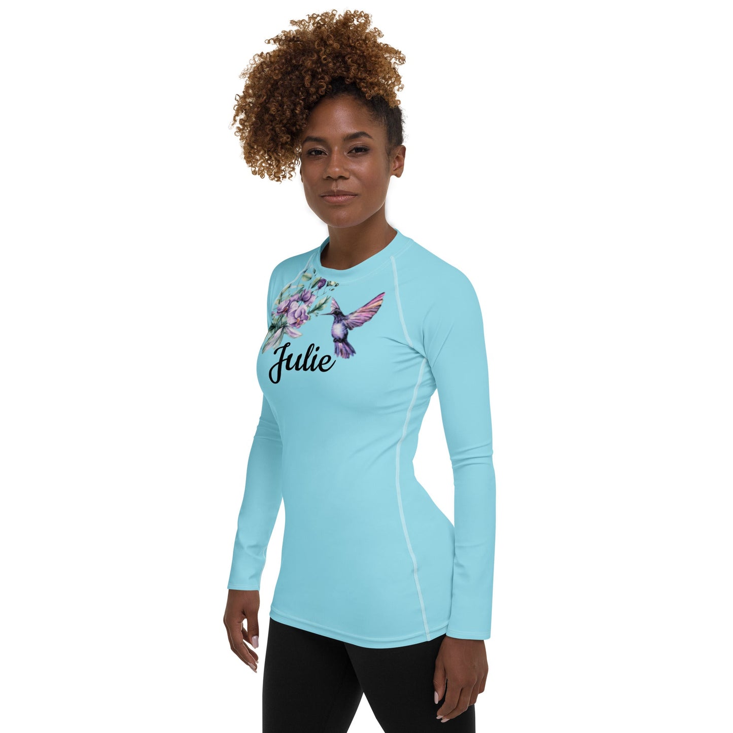 Rashguard - Women's Rash Guard - Humming Bird Design No. 4