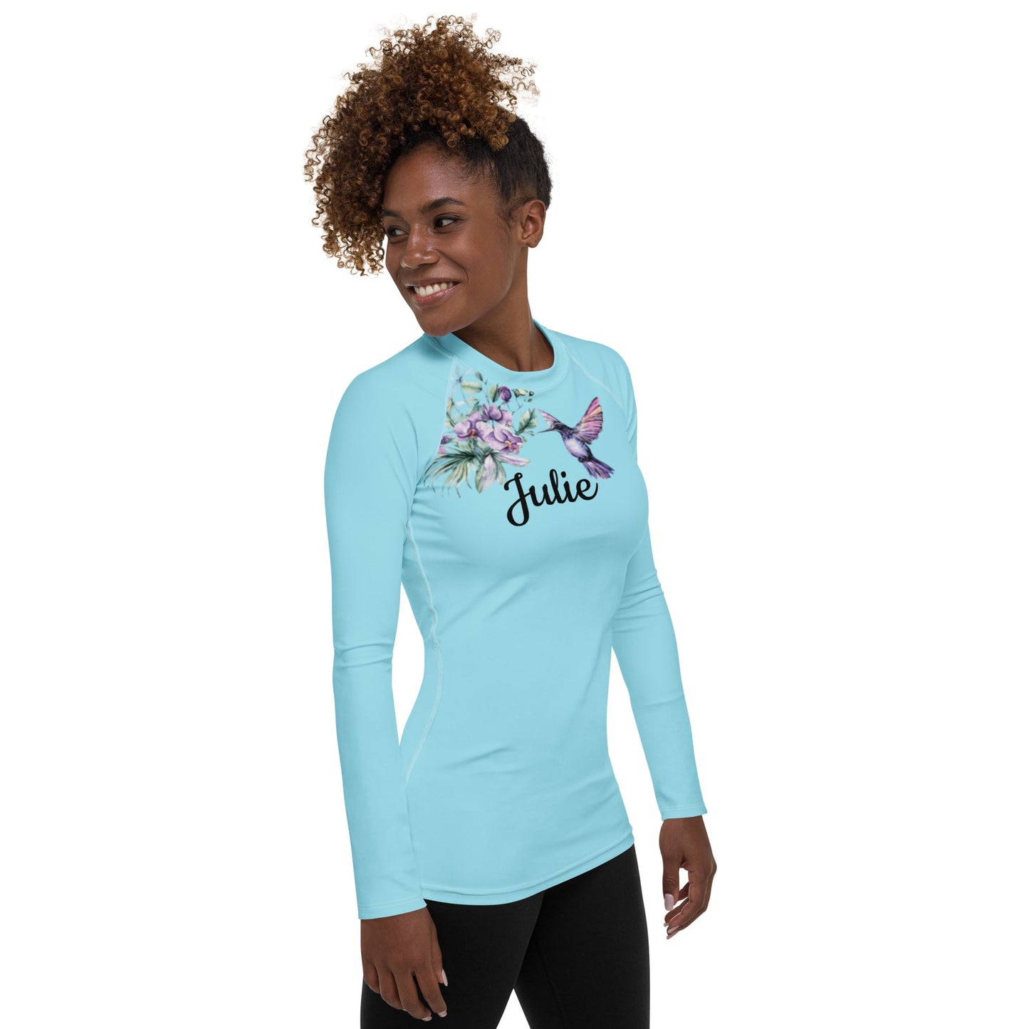 Rashguard - Women's Rash Guard - Humming Bird Design No. 4