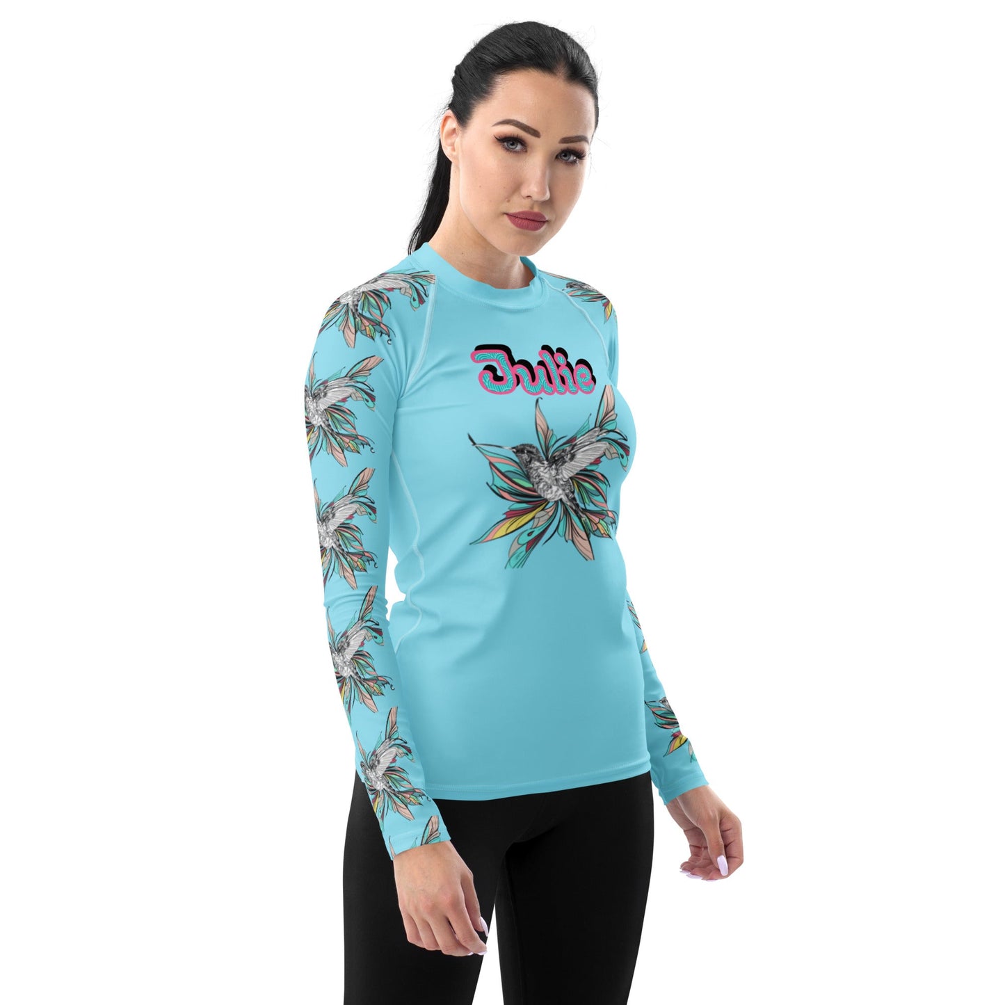 Rashguard - Women's Rash Guard Hummingbird design