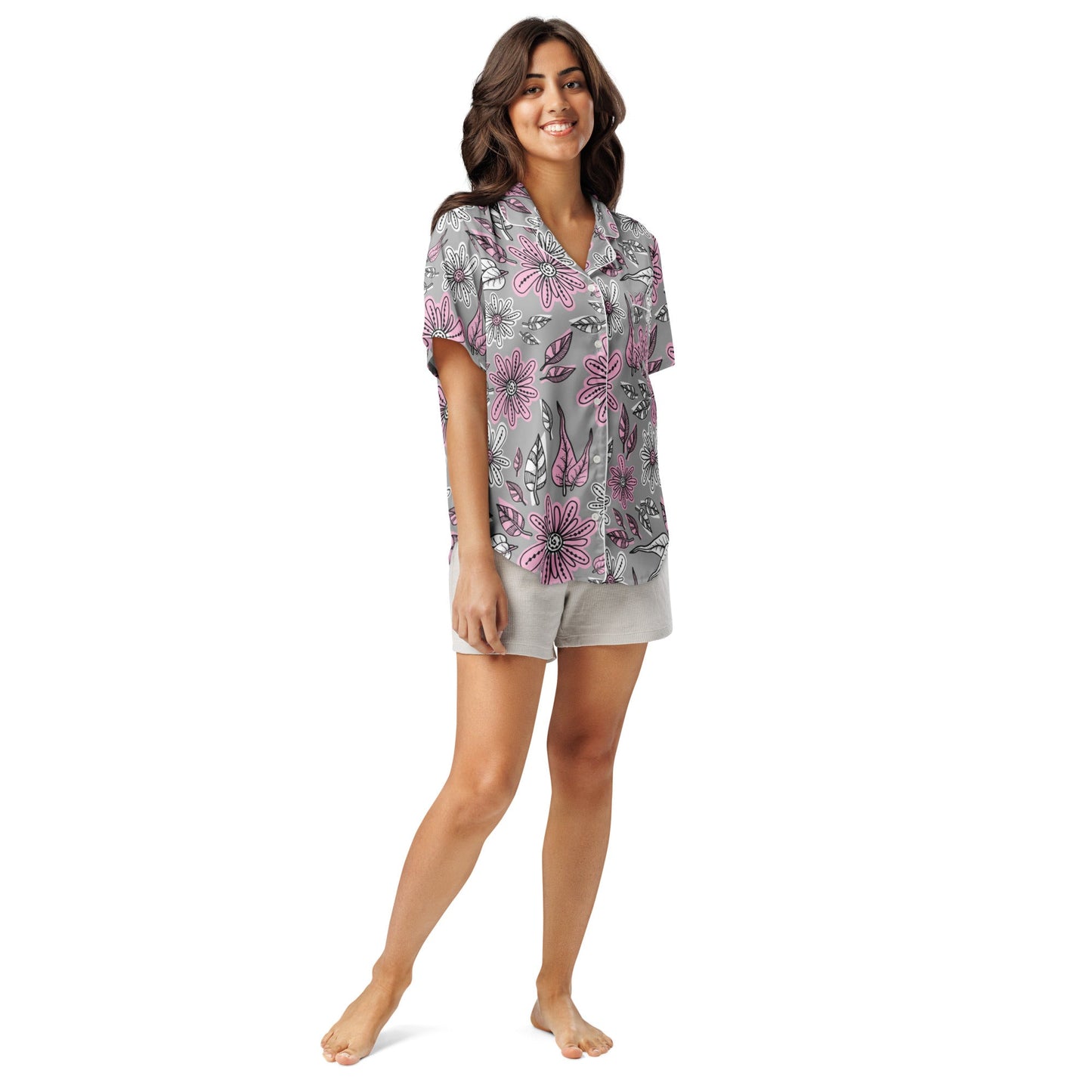 women’s short sleeve pajama top