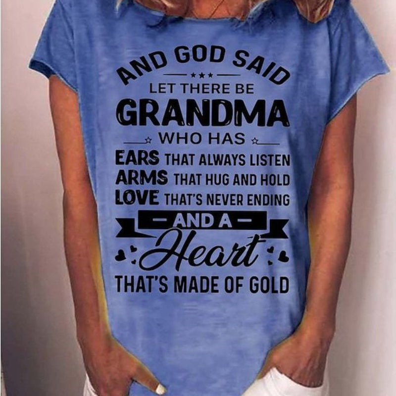 Women’s Short sleeve Tshirt - Polyester - Grandma's T shirt