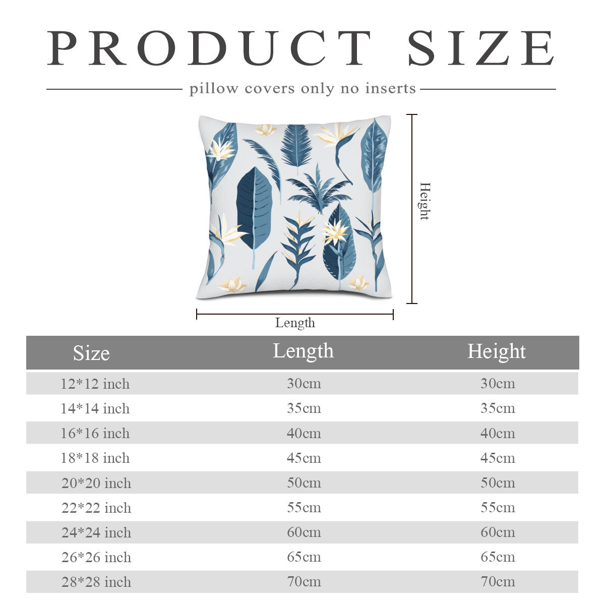 Throw Pillow - Hand-painted leaves blue and gold