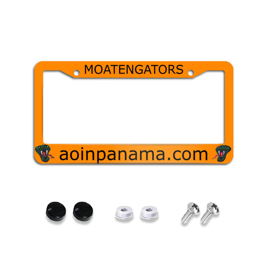 MOATENGATORS license plate frame with aoinpanama.com