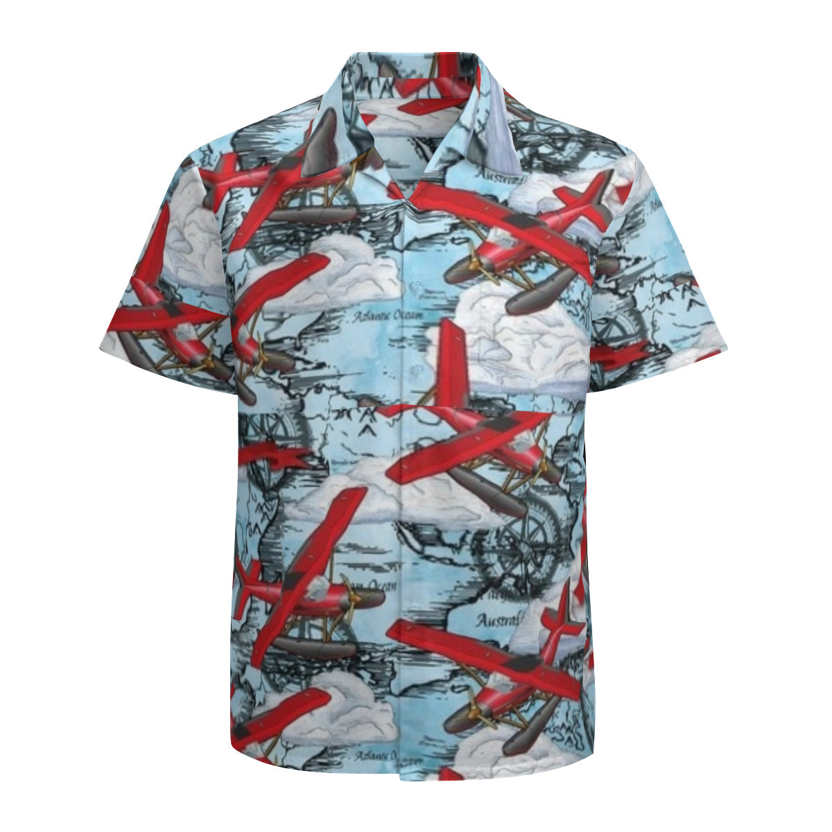 Hawaiian shirt - red planes