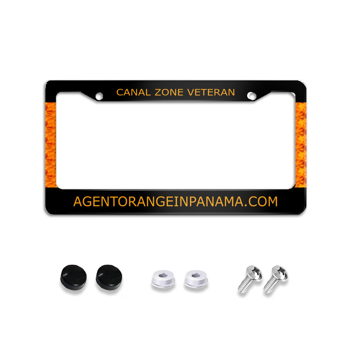 Standard 2-hole U.S. License plate frame cover aoinpanama.com - cz veteran