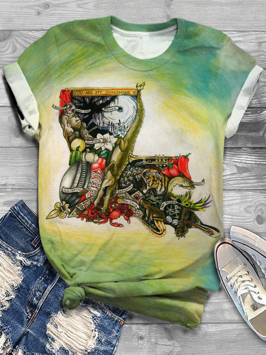 Because Louisiana is Home Crew Neck T-shirt