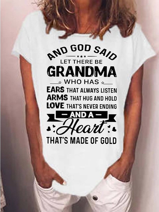 Women’s Short sleeve Tshirt - Polyester - Grandma's T shirt