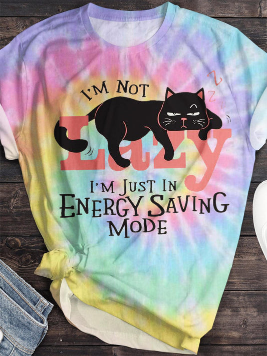 I'm Not Lazy Crew Neck T-shirt