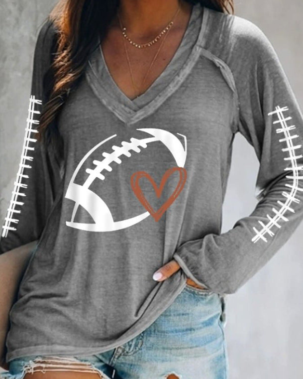Women’s Long sleeve Tshirt -Fashion Letter Printing T-shirt