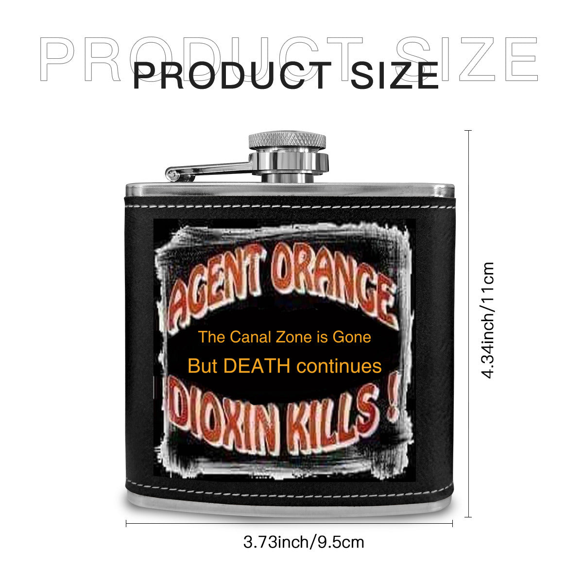 Panama Canal Zone veteran Flask 6 oz - Dioxin Kills