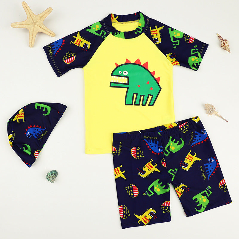 Children Swimsuit -  Boys Split Boxer Swim Trunks Baby Swimsuit Cartoon Quick-drying Boy Swimwear