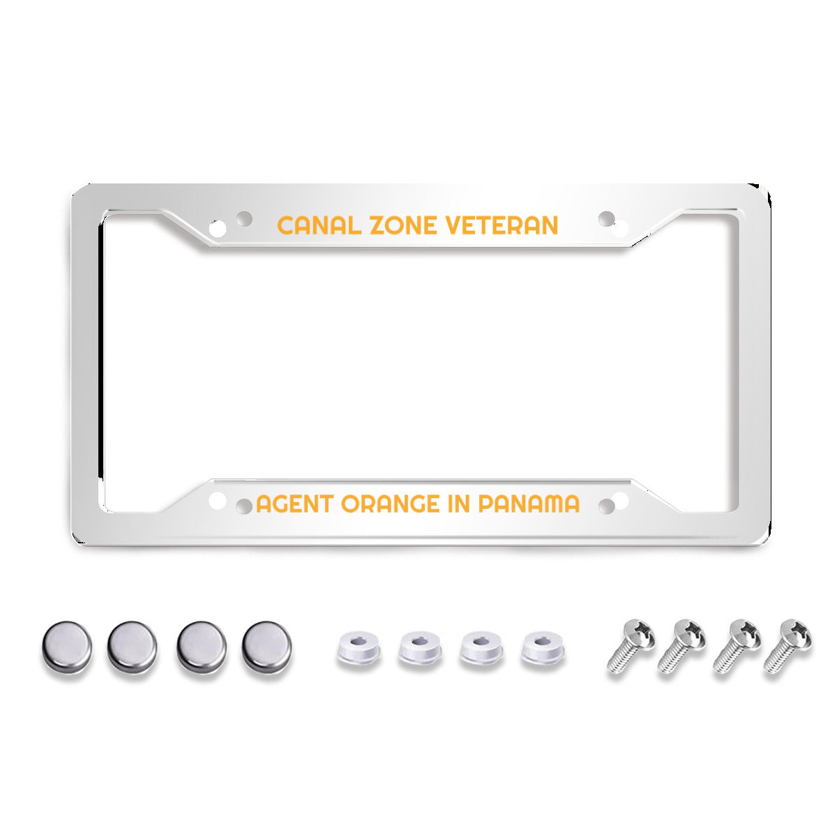 U.S. Standard 4-hole license plate frame holder
