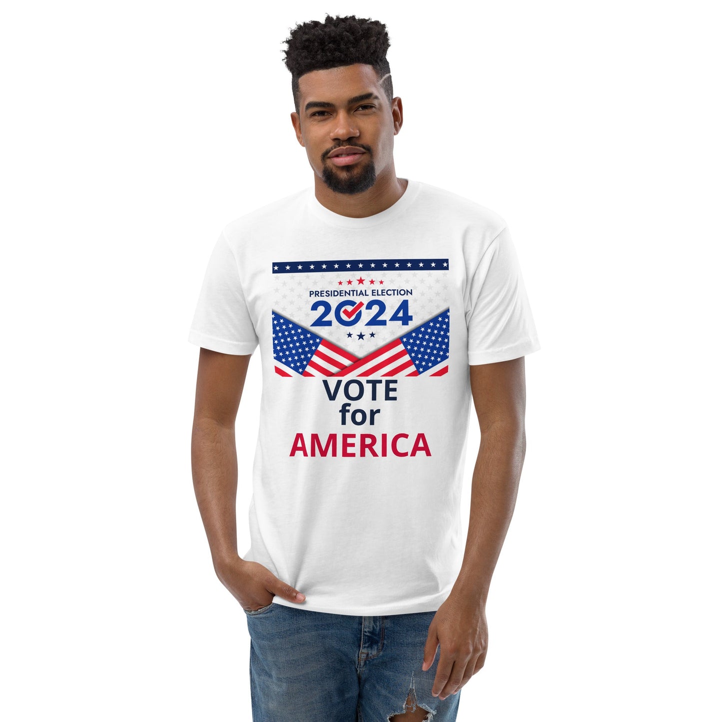 Unisex Crisp white 2024 vote for america tshirt