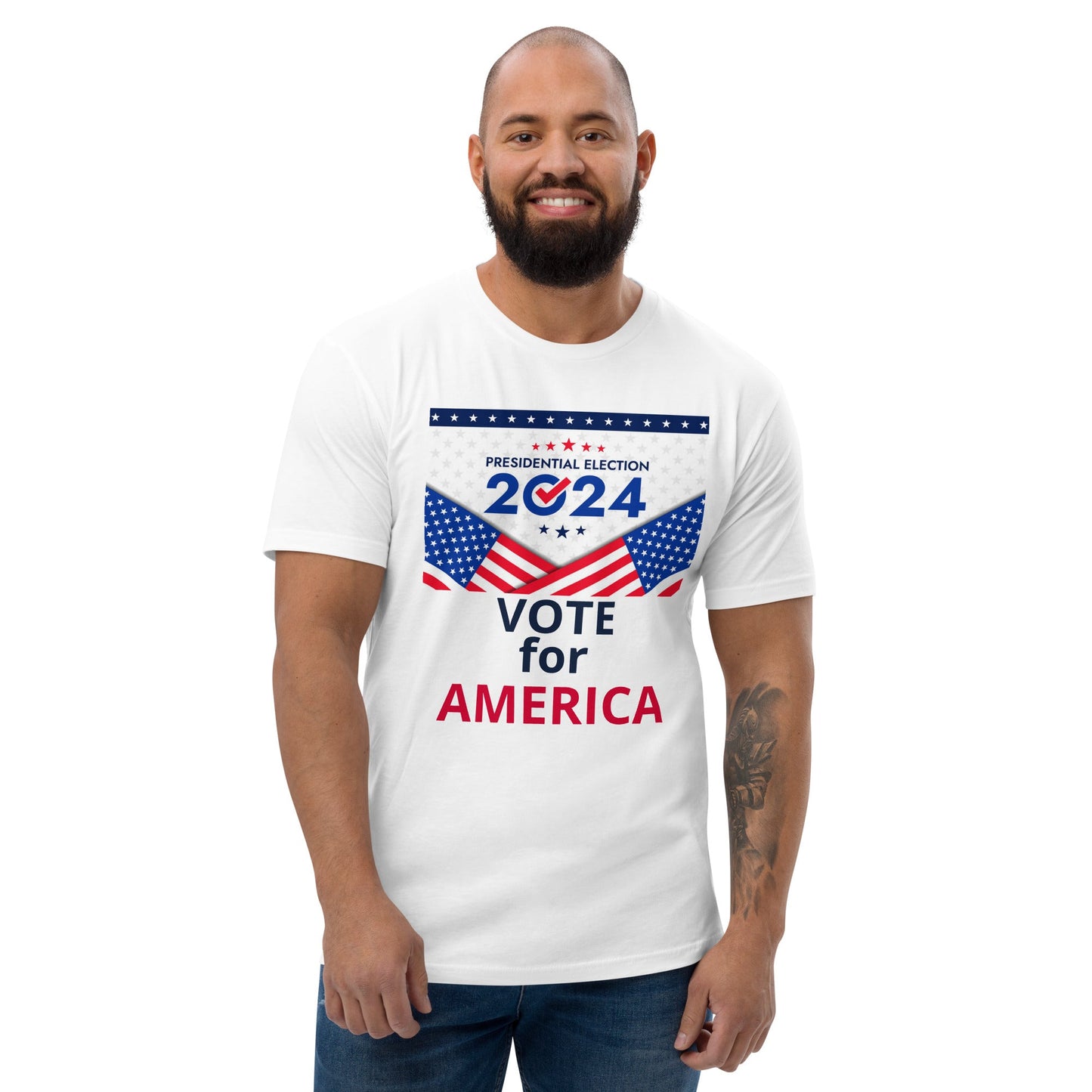 Unisex Crisp white 2024 vote for america tshirt