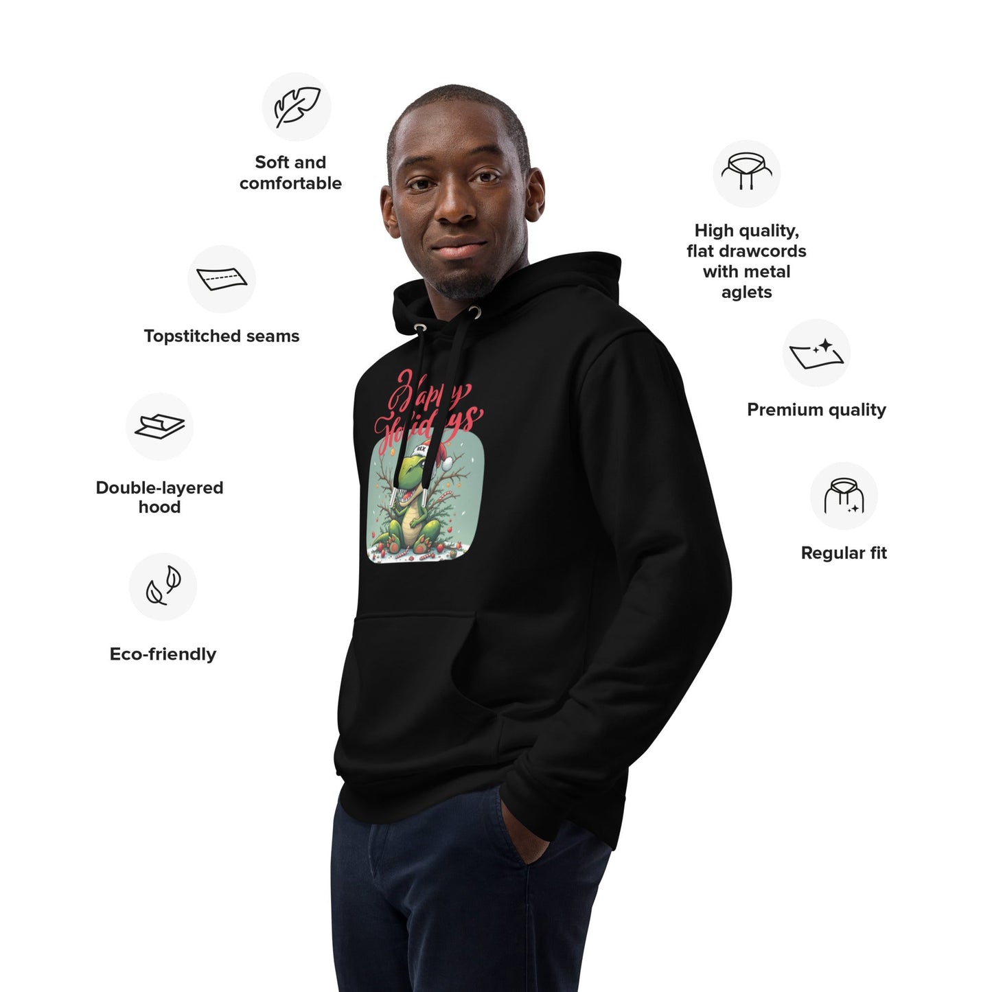 Christmas Premium eco hoodie - Rex-Tree Christmas Design