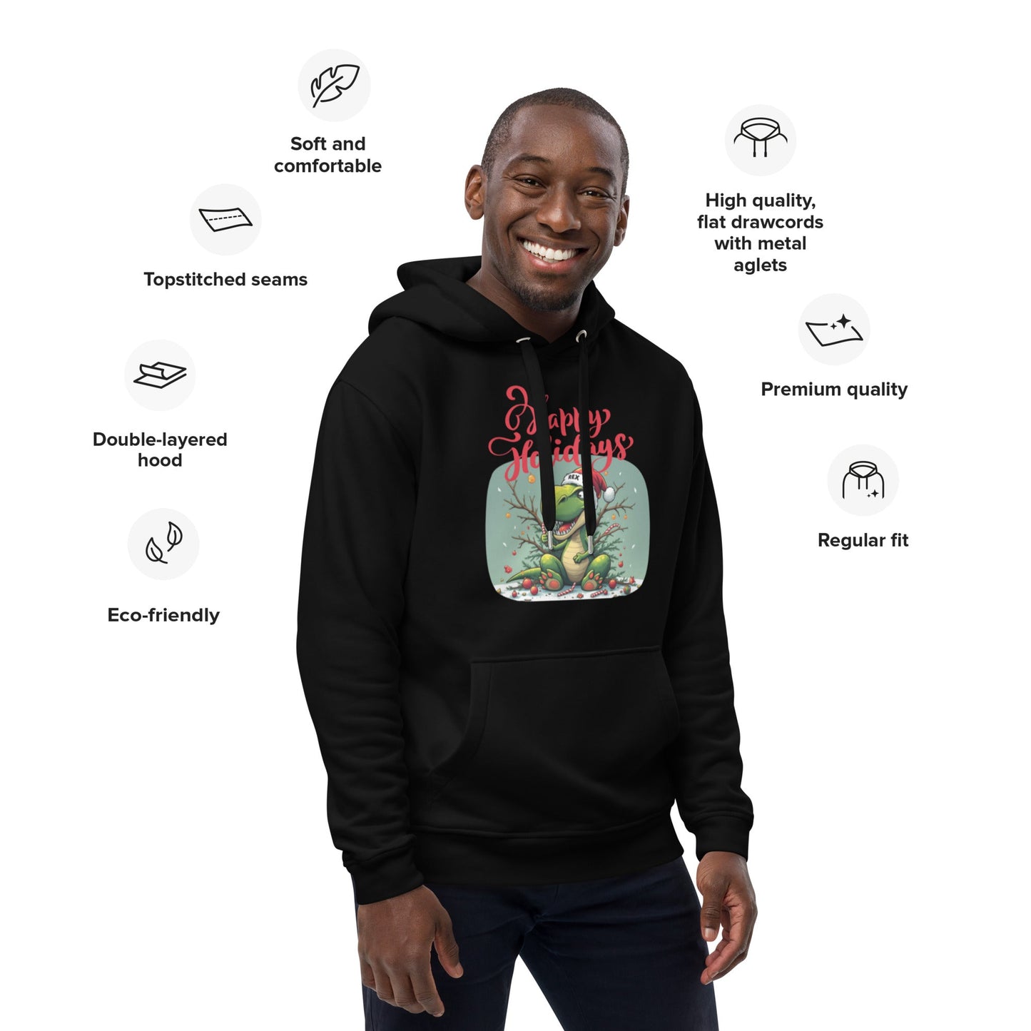 Christmas Premium eco hoodie - Rex-Tree Christmas Design