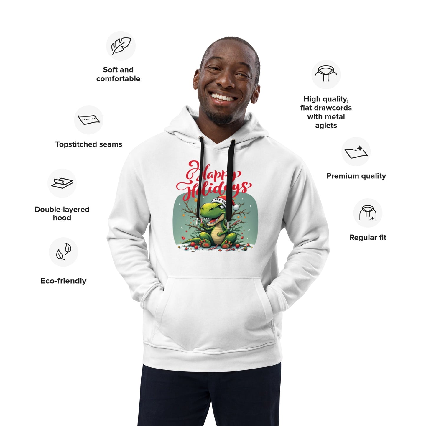 Christmas Premium eco hoodie - Rex-Tree Christmas Design