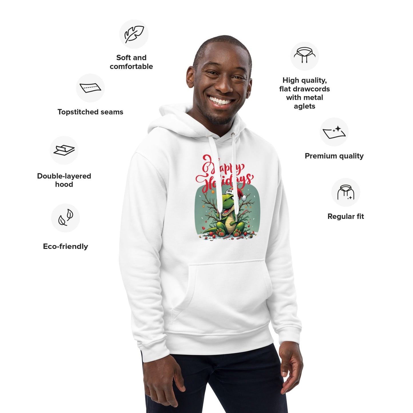 Christmas Premium eco hoodie - Rex-Tree Christmas Design