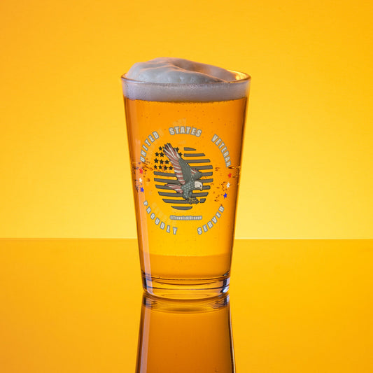 Panama Canal Zone Veteran - United States Veteran Proudly Served Shaker pint glass - 16 oz