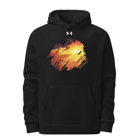 Under Armour® hoodie Mountain climber design at sunrise