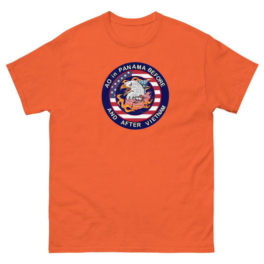 Unisex classic tee with a bold patriotic design with a bold message ao in panama before and after Vietnam