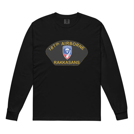 187th Airborne Garment-dyed heavyweight long-sleeve shirt