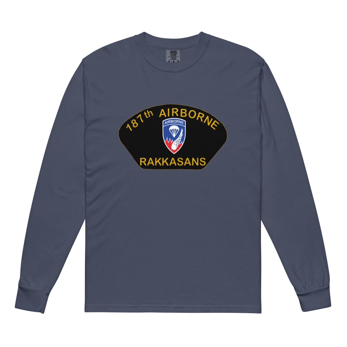 187th Airborne Garment-dyed heavyweight long-sleeve shirt