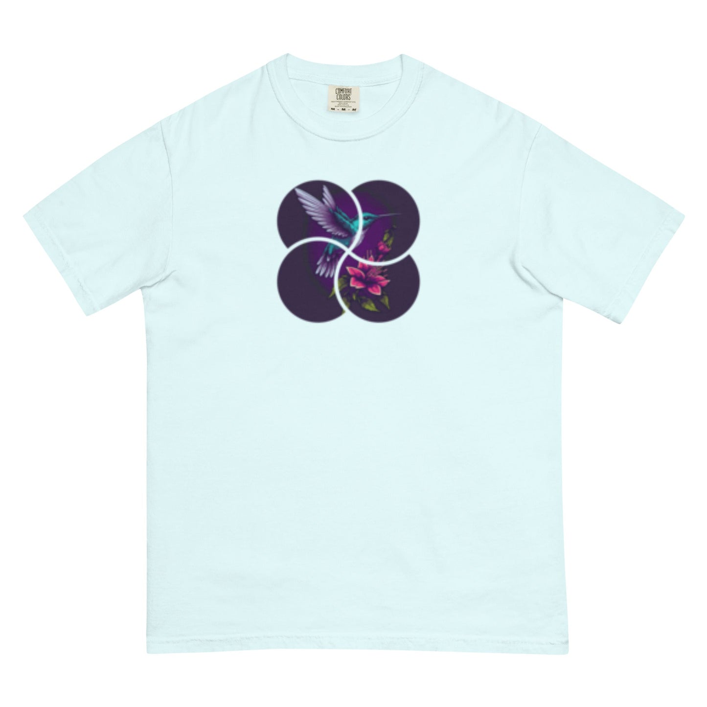 Unisex garment-dyed heavyweight t-shirt hummingbird design1