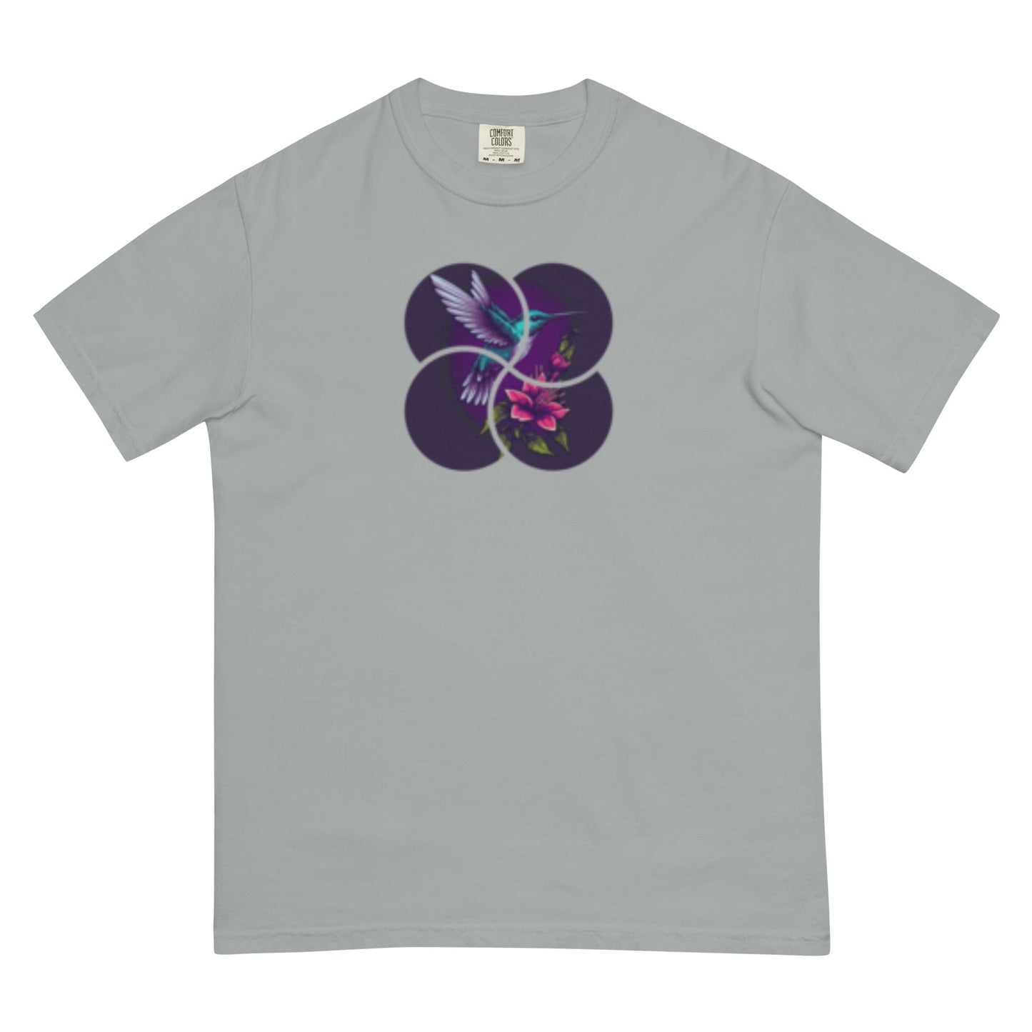 Unisex garment-dyed heavyweight t-shirt hummingbird design1