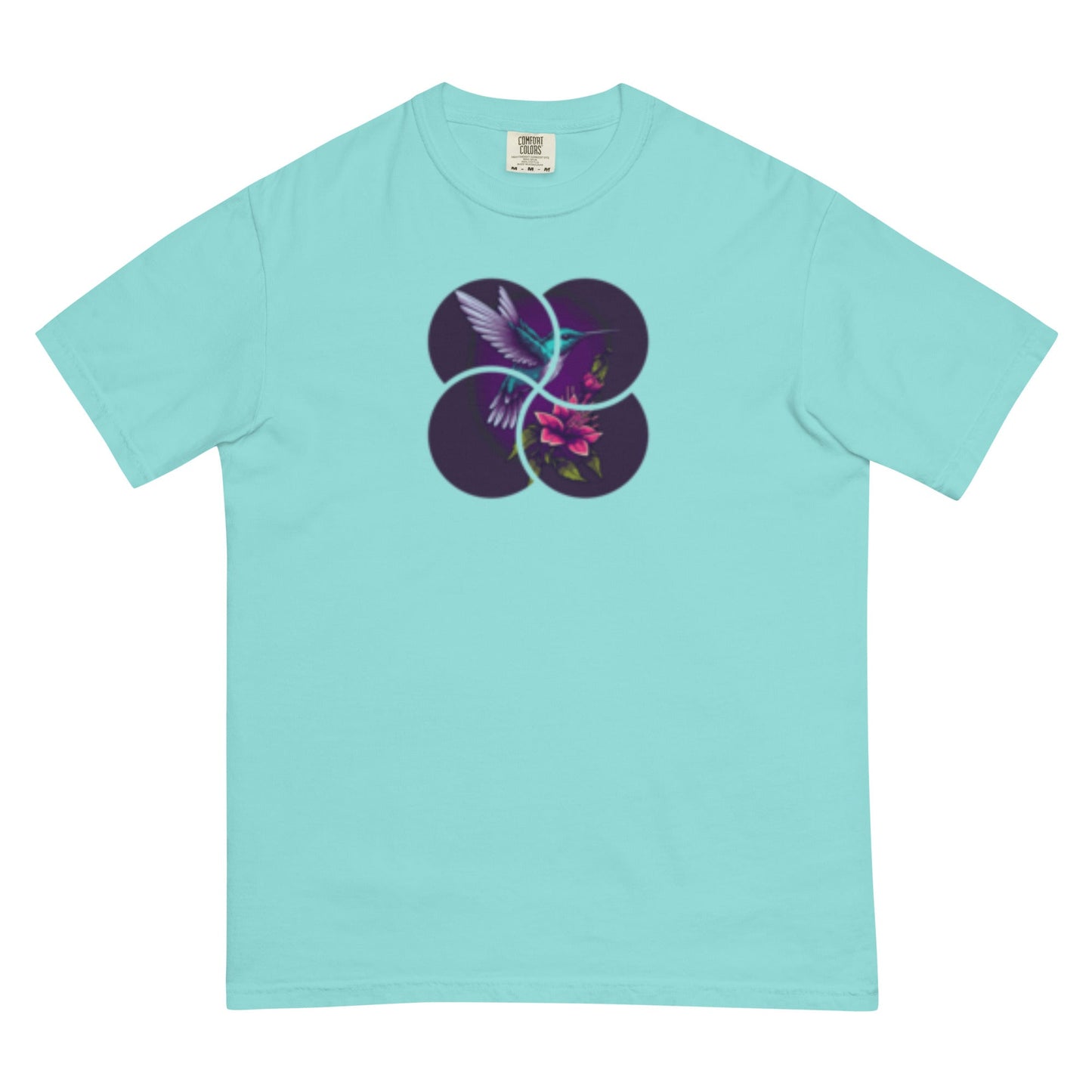Unisex garment-dyed heavyweight t-shirt hummingbird design1