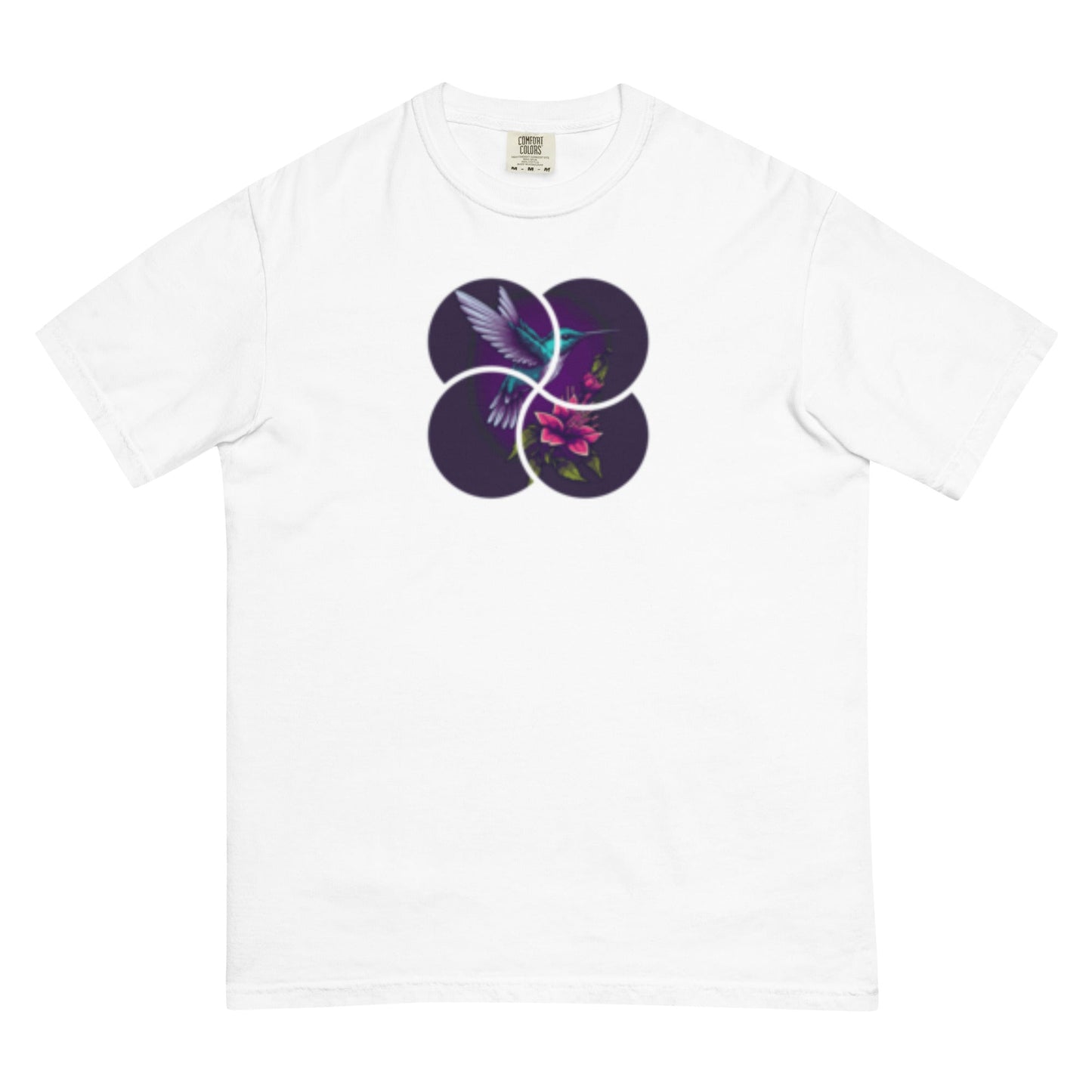 Unisex garment-dyed heavyweight t-shirt hummingbird design1
