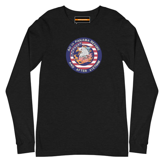 Panama Unisex Long Sleeve Tee - AO in Panama before and after Vietnam Design