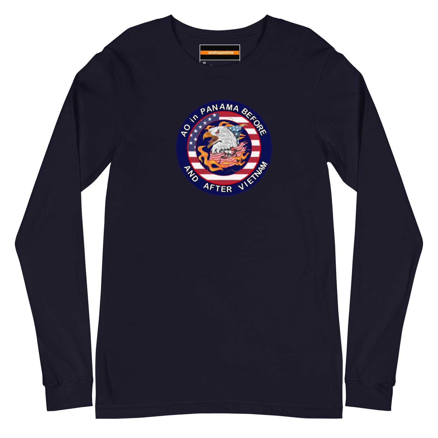 Panama Unisex Long Sleeve Tee - AO in Panama before and after Vietnam Design