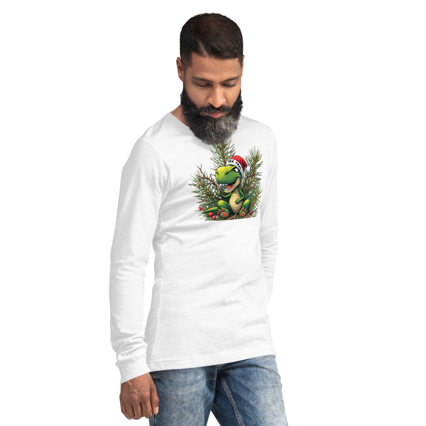 Christmas Unisex Long Sleeve Tee - REX Tree design
