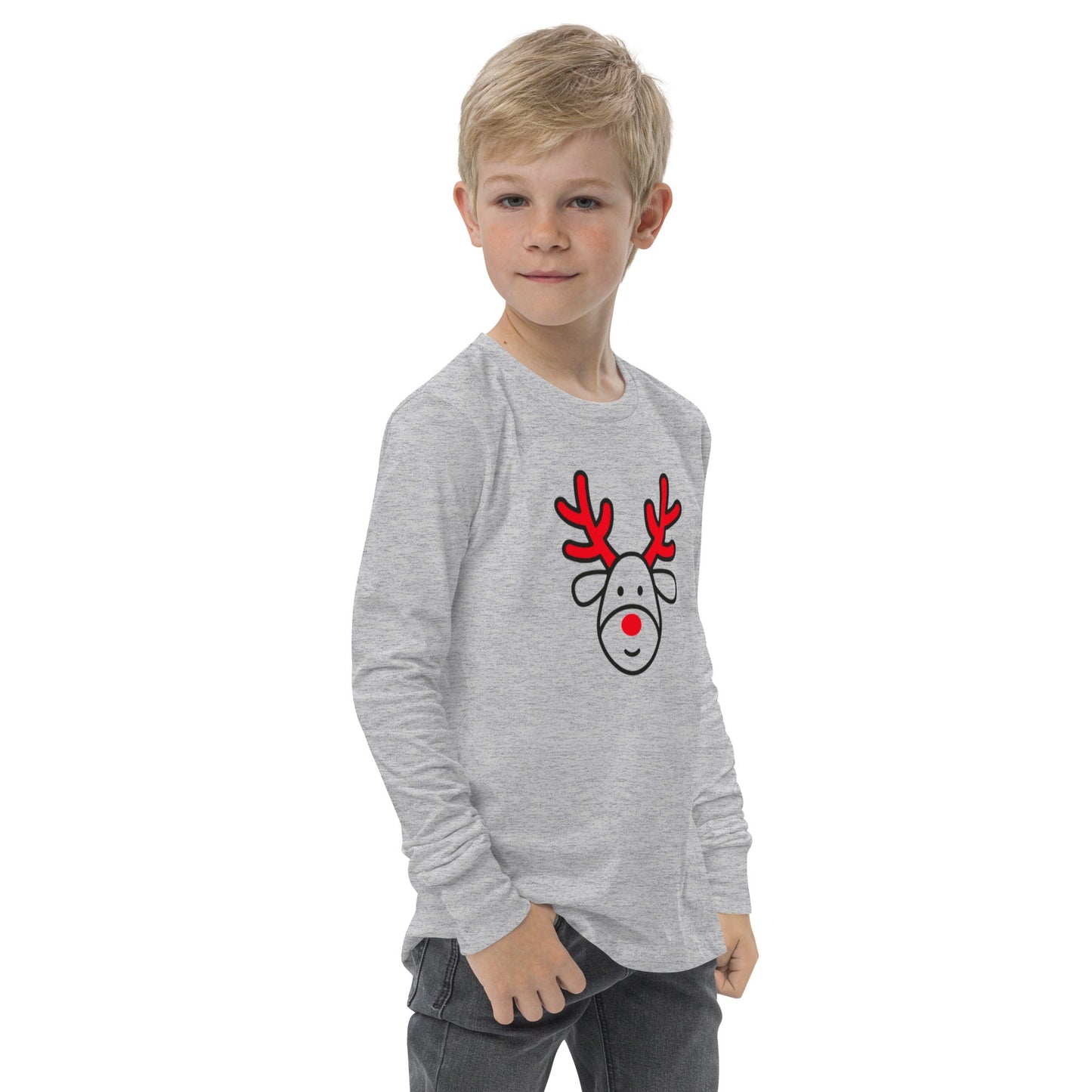 Reindeer Youth long sleeve tee